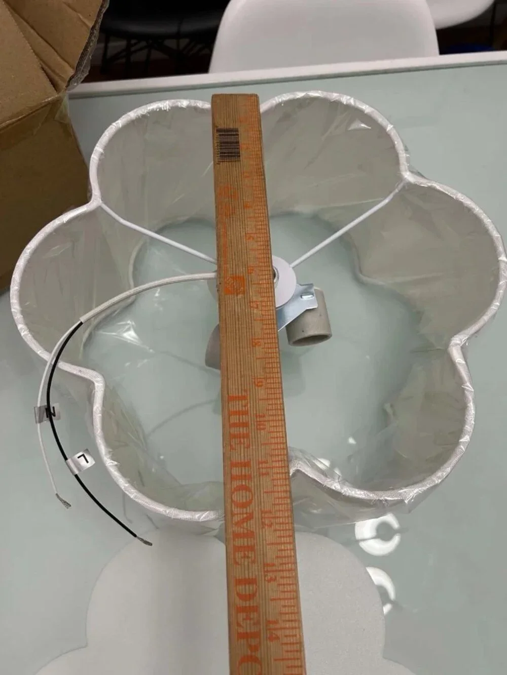 Modern Flower Petal Shaped Semi Flush Ceiling Light * 3-Light